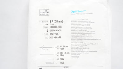 Greatbatch 1000093-003 OptiSeal Valved PTFE Peelable Introducer 8F x 13cm (x)